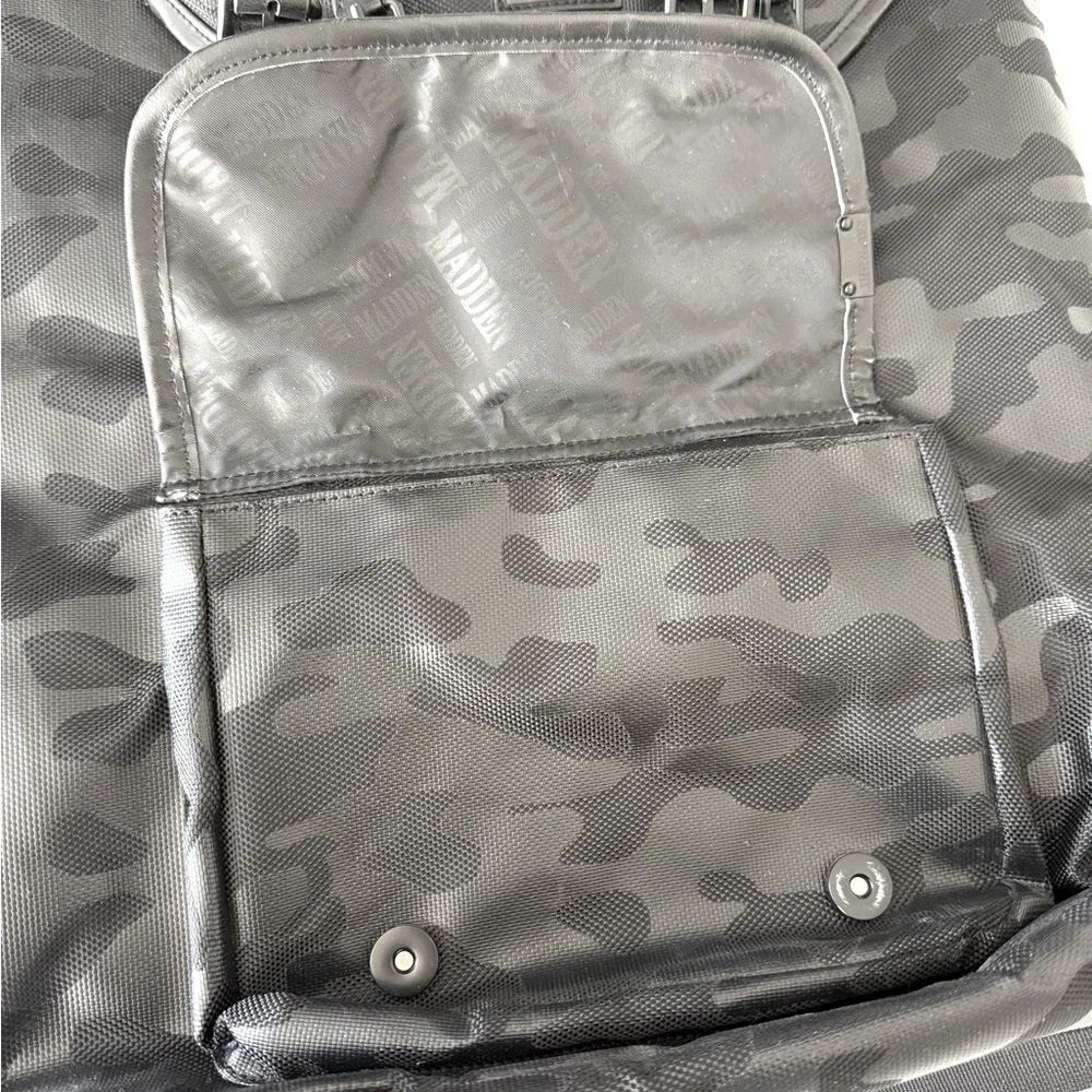 Steve Madden Black Durable Canvas Backpack with Adjustable Straps
